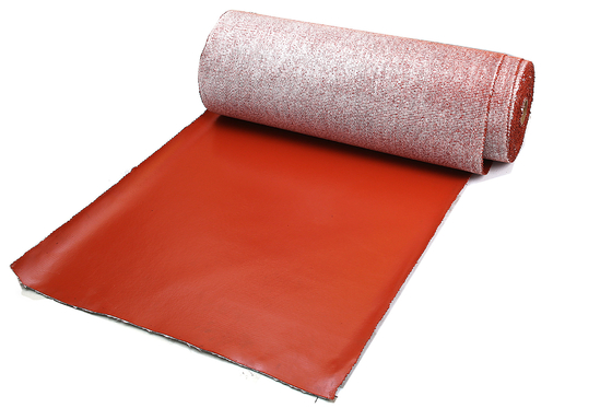 3.0mm Texturized Vuurvaste Rode het Siliconedeklaag van de Glasvezeldoek