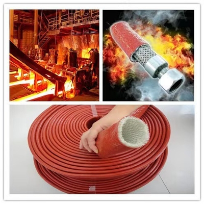 Rubberglasvezel Sleeving van het rem de Lijnen Gevlechte Silicone met Siliconehars