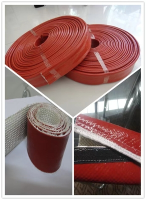 Beschermingsglasvezel op hoge temperatuur die met Met een laag bedekt Siliconerubber wordt gevlecht
