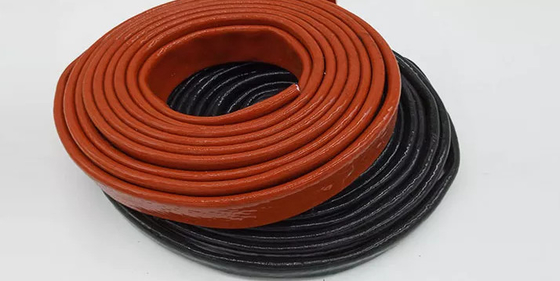Van de de Kabelkoker van de silicone de Rubber Met een laag bedekte Glasvezel Koker van de de Beschermingsbrand Thermische