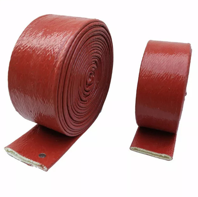 Van de de Kabelkoker van de silicone de Rubber Met een laag bedekte Glasvezel Koker van de de Beschermingsbrand Thermische