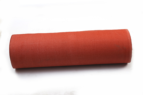 Rode Silicone Met een laag bedekte Glasvezeldoek voor Vuurvast de Stoffenbroodje van de Uitbreidingsverbinding