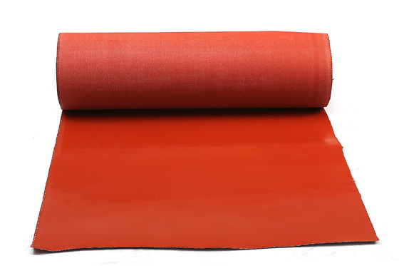 Het niet Brandbare Silicone Met een laag bedekte Rood van de Glasvezeldoek