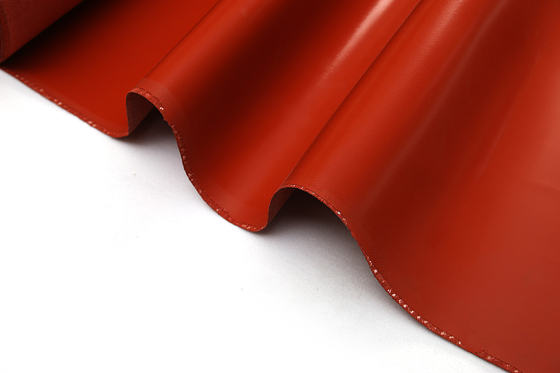 Het niet Brandbare Silicone Met een laag bedekte Rood van de Glasvezeldoek