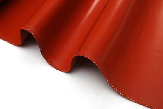 Het niet Brandbare Silicone Met een laag bedekte Rood van de Glasvezeldoek