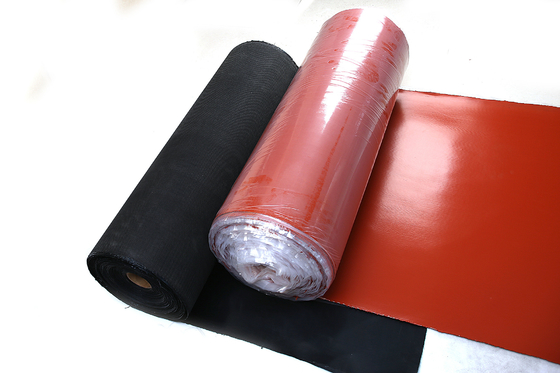 Bestand 1.5m Silicone Met een laag bedekte Geweven Duidelijk op hoge temperatuur van de Glasvezeldoek